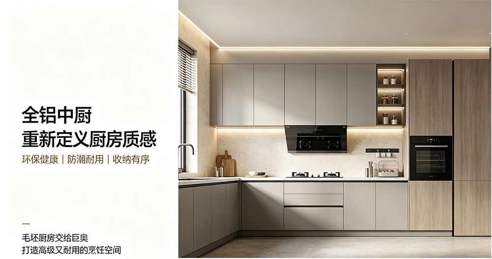 巨奥全铝中厨，重新定义厨房的耐用与秩序